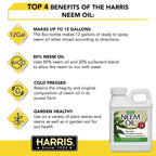 HARRIS Neem Oil Cold Pressed Water Soluble Concentrate, Makes 12 Gallons