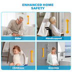 2 Pack 12 Inch Grab Bars for Bathtubs and Showers, Safety Shower Grab Bar, Shower Handle, Handicap Grab Bars, Anti Slip Shower Handles for Elderly, Noctilucent, Yellow