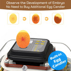 MATICOOPX 30 Egg Incubator with Humidity Display, Egg Candler, Automatic Egg Turner, for Hatching Chickens