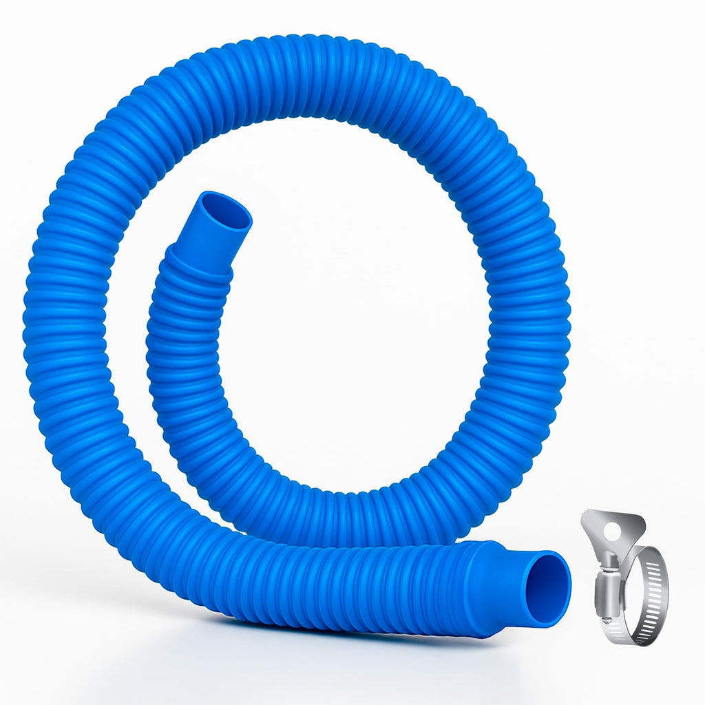 Homyplaza Replacement Pool Hoses for Above Ground Pools, 4 Pack, 1-1/4" Diameter x 59" Length, Includes 8 Metal Clamps, Compatible with Intex Pool Filter Pump 607, 637