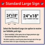 Trump Yard Signs 2024, 24x18In Trump Yard Signs Make America Great Again Foldable Double-Side Campaign Sign With H-Stakes Placard Voted Trump Triggering Outdoor Garden Lawn Parade Handheld Rally Decor