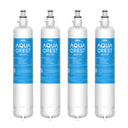 AQUA CREST Replacement for GE® RPWFE, RPWF (with CHIP) Refrigerator Water Filter, Compatible with GYE22HMKES, GYS22GMNES, GYE22HBLTS, DFE28JSKSS, GFE28HMHES, GNE29GYNFS, GFE28GYNFS, 4 Filters