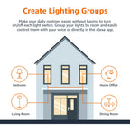 Amazon Basics Smart A19 LED Light Bulb, Color Changing, 9W (60W Equivalent), 800LM, Works with Alexa Only, 2.4 GHz Wi-Fi, No Hub Required, 1-Pack