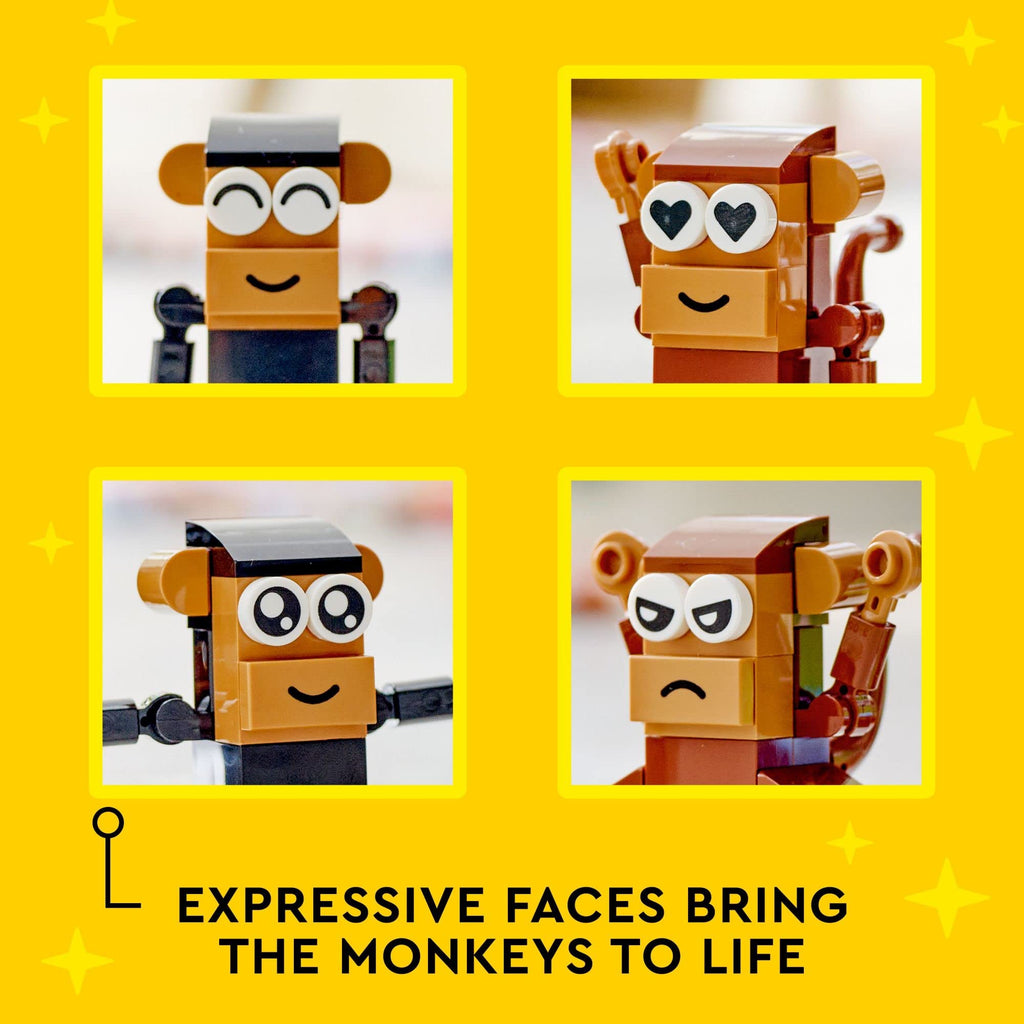 LEGO Classic Creative Monkey Fun 11031 Building Toy Set for Kids, Boys, and Girls Ages and Up, Makes a Great Gift for Grandchildren
