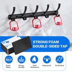 Double Sided Adhesive Pads,Heavy Duty Mounting Tape,48Pcs 3mm Thickness Pre-Cut Foam Tape,Super-Sticky Black Strong Pads Rectangle Shape Waterproof for Walls Picture, Car, Home, Office