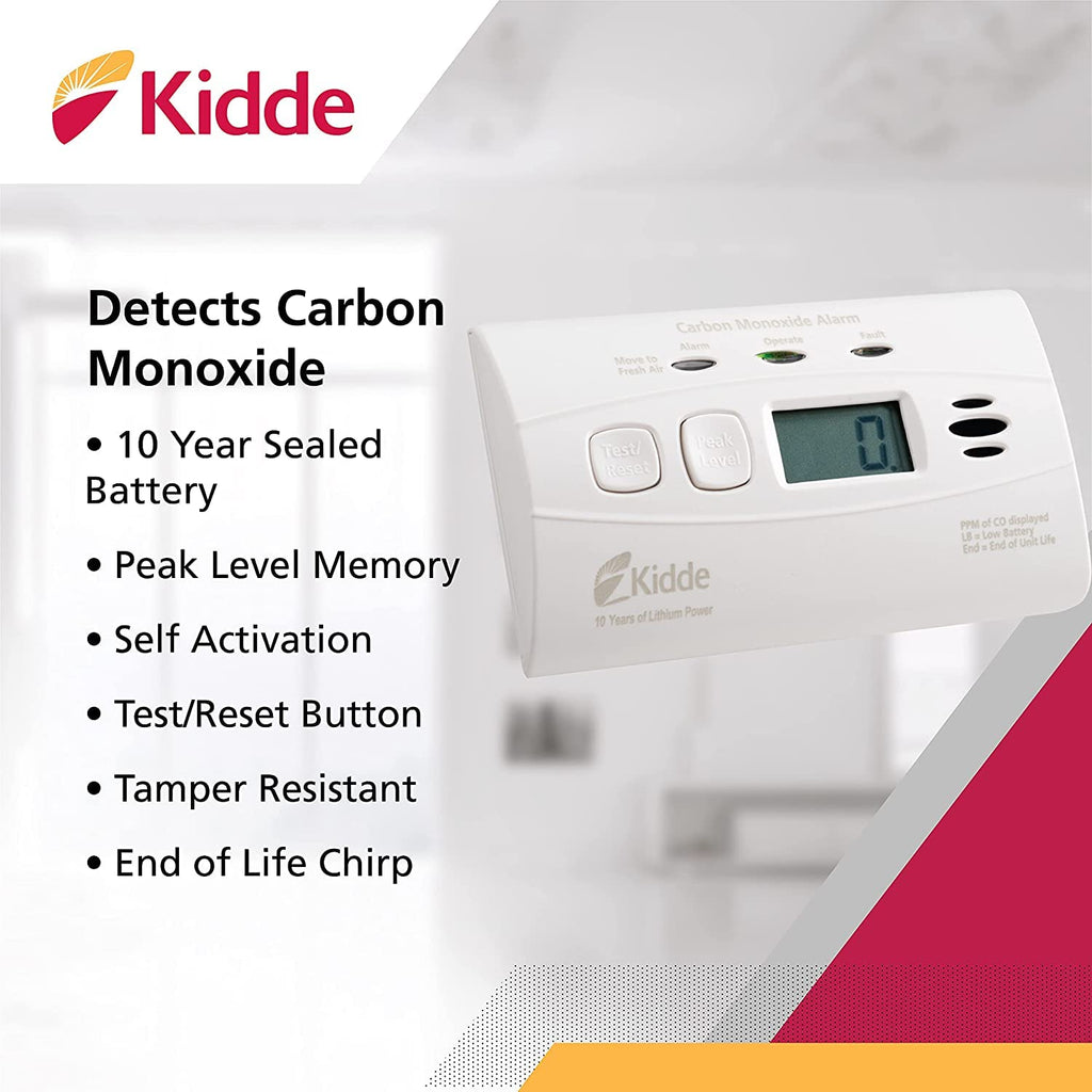 Kidde 2-Pack Plug-in and 10-Year Battery Carbon Monoxide Detectors with Digital Display