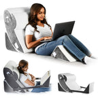Gleur Wedge Pillow Set For After Surgery- Memory Foam Orthopedic Bed Wedge Pillow Post Surgery Adjustable Incline for All Sleeping, Sitting Positions, Acid reflux Includes a Desk Pillow Patent Pending