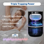 vertmuro Indoor Insect Trap, 2-Mode Bug Catcher & Killer with Strong Suction, Time Setting, UV Light, Mosquito Bug Zapper for Fruit Flies, Gnats, Moths