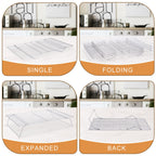 Cooling Rack for Baking 3 Tiers, 16" x 10" Cookie Cooling Wire Rack Stackable Collapsible Nonstick, Stainless Steel Baking Cooking Cooling Racks with Optimum Air Flow, Silver