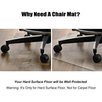 Azadx Office Chair Mat for Hard Floors 40" X 47", Clear PVC Chair Mat for Hardwood Floor, Durable Plastic Floor Protector Mat for Home and Office use (40" X 47" Rectangle)