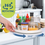 Lazy Susan Turntable, Set of 4, 10 Inch Non-Skid Lazy Susan Organizer for Cabinet, Pantry Organization, Kitchen Storage, Bathroom Sink Cabinet, Refrigerator, Countertop, Spice Rack (4 Pack 10 in)