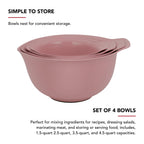 KitchenAid Universal Nesting Plastic Mixing Bowls, Set of 4, 1.5 quart, 2.5 quart, 3.5 quart, 4.5 quart