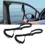 KOUNATSURI 2Pack Car Grab Handle Adjustable Standing Aid Safety Handle Portable Vehicle Support Grab Bar Nylon Grip Handle Mobility Assist Device (Black)