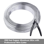 Aluminum Wire, Anezus 18 Gauge 328 FT Metal Wire Bendable Sculpting Aluminum Wire 1mm for Crafts Jewelry Making Beading Floral (Silver)
