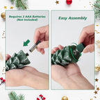 Flameless Candles with Remote – 4 Pack Christmas Tree Candles, Battery Operated Snowy Tree Design, 3D Flickering Flame, Safe Holiday Home Decor for Christmas Decorations & Gifts