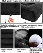 WSGJHB Car Booster Seat Cushion Posture Cushion Portable Breathable Mesh, Effectively Increase The Field of View Ideal for Office, Home, Angle Lift Seat Cushions,Black