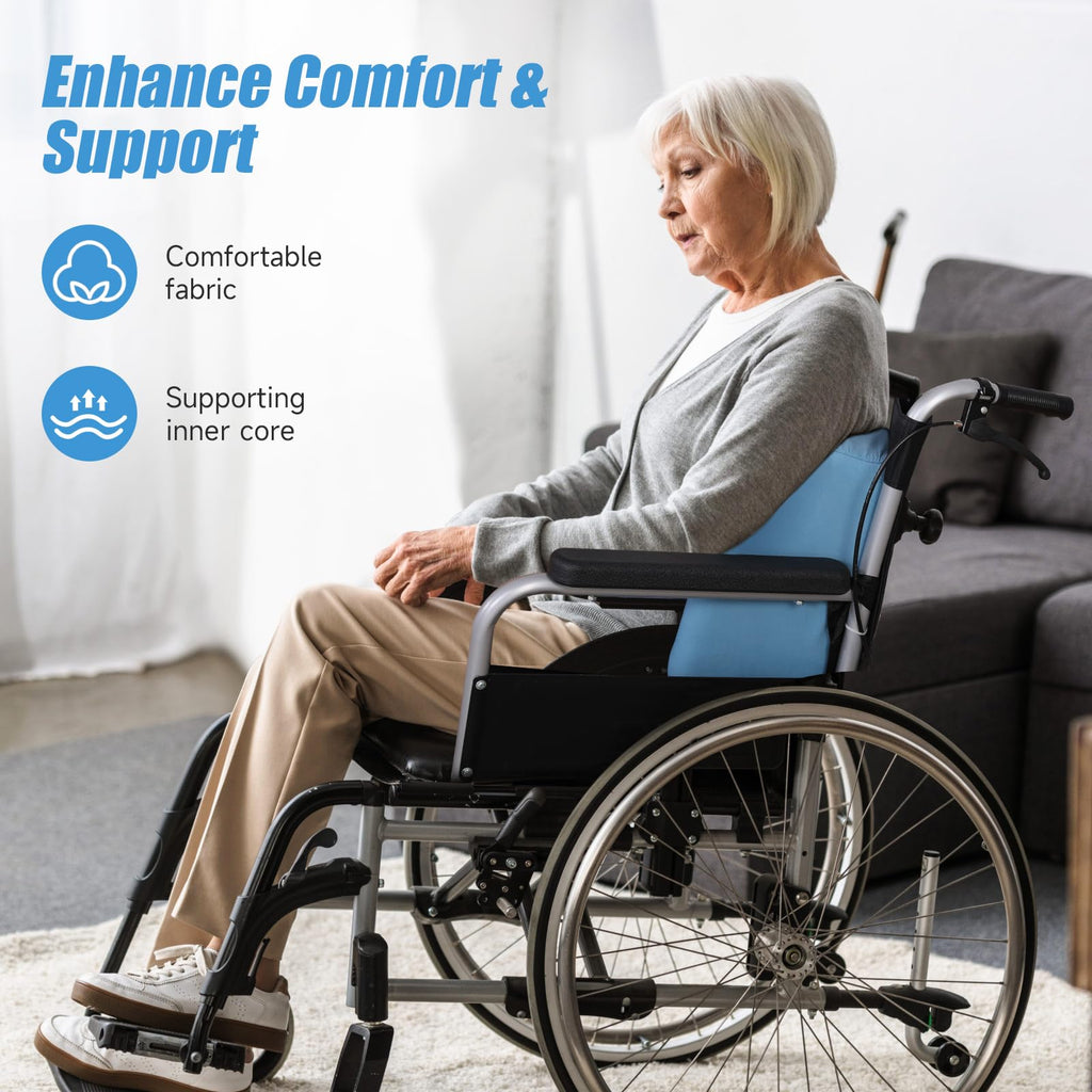 Beuuatm Lateral Support for Wheelchair Side Guards, Wheelchair Back Support Wedge Cushion for People Unable to sit Upright in wheelchairs