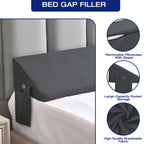 Queen Size Bed Wedge Pillow for Headboard Gap Filler, Long Triangle Wedges Bolster Nora Pillows for Sleep,Between Mattress and Headboards,Must Have Home Essentials,Bedding Sets Collections Beds Decor