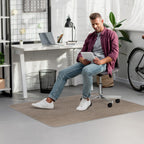 Blvornl Office Chair Mat - 35" x 48" Desk Chair Mat for Hard Wood and Tile Floor, Large Anti-Slip Hard Floor Protector, PVC Mat Desk Rug, Dark Brown