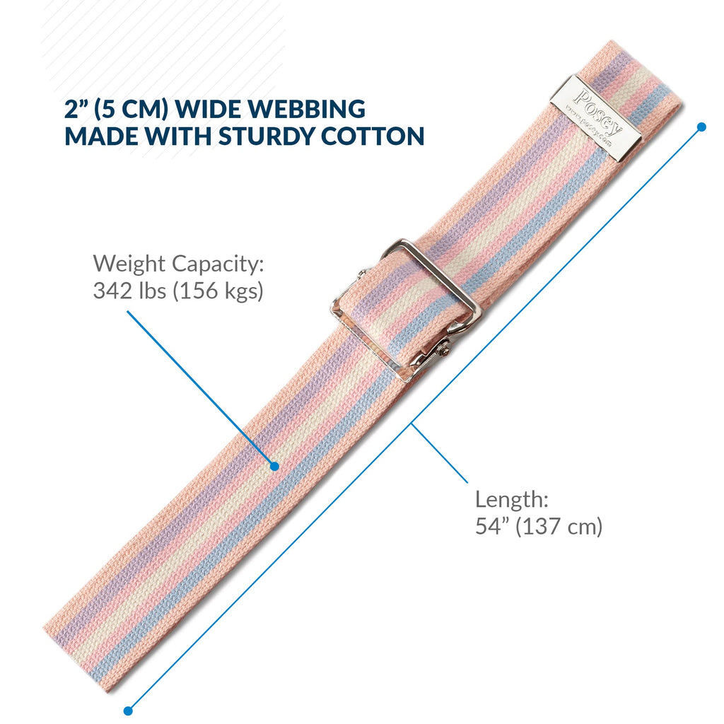 TIDI Posey Gait Belt, Pastel, 54” – Walking Belt & Gait Belt – Quantity: 1 – Medical Supplies for Nurses, Physical Therapy & Home Care (6531)