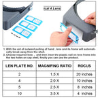 Headband Magnifier Double Lens Head-Mounted Reading Magnifier Loupe Jewelry Visor Opitcal Glass Binocular Magnifier with Lens Magnification-1.5X 2X 2.5X 3.5X
