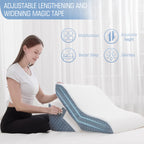 Ziiyllean Bed Wedge Pillow for Sleeping, 20-in-1 Adjustable Pillow Wedge Acid Reflux Pillow, 9 &12 & 20 Inch 3-in-1 Incline Wedge Pillow for Back Pain Relief, Gerd, Snoring