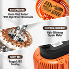 Sump Pump,Pool Cover Pump above Ground,submersible water pump Swimming Water Removal Pumps,for Swimming Pool Basement Garden Pond Tubs Draining,75W,Max Flow:850GPH,3 Adapters,25 Ft Power Cord (Orange)