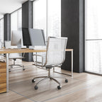 Yecaye Office Chair Mat for Hardwood Floor, 48"×48" Clear Office Floor Mat, Computer&Desk Chair Mat, PVC Heavy Duty Floor Protector Chair Mats for Rolling Chairs, Can't be Used on Carpet