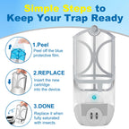 10 Pack Flying Trap Refills Compatible with zzevo Flying Insect Trap Refill, Insect Replacement Kit for M364 M364A and Max Fully Compatible Size (10 Pcs Refill) (10)