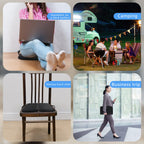 Wllead Gel Portable Seat Cushion (14.5" x 10.6") Foldable Travel Cushion, for Airplane Seats, Camping, Stadium, Cinema, Garden Benches Seat Cushion, Relieve Sedentary Pain