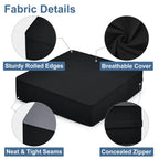 Shinnwa Gel Memory Foam Recliner Cushion for Elderly, Dual-Layer Foam Chair Pad, Extra Large Seat Cushion for Couch, Armchair, Wicker Chairs, Floor, 18 × 18 × 4in, Black