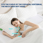 Side Sleeper Pillow for Adults, Cervical Pillow for Neck and Shoulder Pain, Ergonomic Contour Pillow, Cooling Shredded Memory Foam Pillow Curved Bed Pillow, Queen Size Set of 2, Extra Fill Included