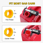 Godboy Gas Can Spout Replacement, Gas Can Nozzle, (5 Kit-Yellow) Flexible Pour Nozzle Suitable for Most 1/2/5/10 Gal Oil Cans, Fuel Can Spout Replacement