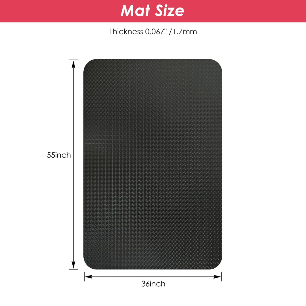 Vicwe Gaming Chair Mat for Hardwood Floor, 55"×36" Office Chair Mat, PVC Computer Chair Mat, Easy Glide, Floor Protector for Rolling Chair-Black