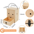 Carpenter Bee Traps for Outside 4PACK– Durable, Weather-Resistant, Eco-Friendly Wooden Wasp Trap for Outdoor Use