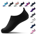 Water Shoes Women Men Adult Quick-Dry Aqua Socks Barefoot Non Slip for Beach Swim River Pool Lake surf Black SK002(U)
