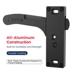 Safoner Aluminum RV Screen Door Latch Left Handle Replacement Kit for Travel Trailer, Camper, Motorhome- RV Accessories for Inside