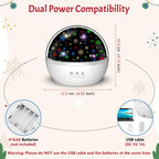 3 in 1 Christmas Projector Night Light Indoor, Snowflake Night Light for Room Decor, Kids Star Projector Night Light, Xmas Birthday Gift Toy