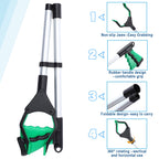 8 Pack Grabber Reacher Tool for Elderly 32 Inch Foldable Pick up Stick Grabber Lightweight Reaching Tool Long Handy Mobility Aids for Trash Pick Up, Litter Picker, Arm Extension, 8 Color