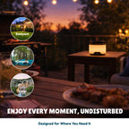 Mosquito Repellent Outdoor Patio, Rechargeable Mosquito Repeller Warm Ambient Light, Plant-Based Electronic Bug Repellent Shield for Patio, Camping, Fishing & Backyard (2 Cartridges Included)