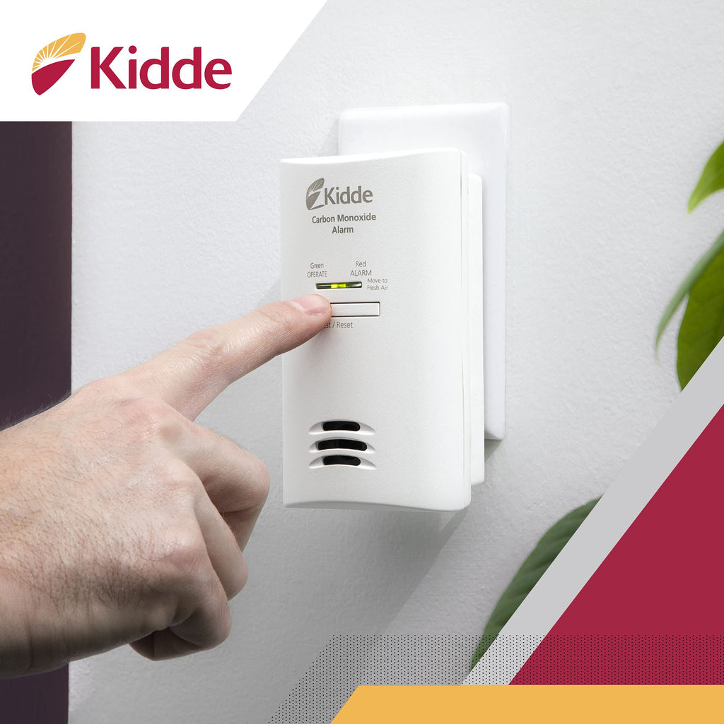 Kidde Fire Extinguisher for Home & Office Use, 2-A:10-B:C, 7.13 Lbs., Hose & Wall Mount (Included) & Carbon Monoxide Detector, Plug in Wall with AA Battery Backup, Test-Hush Button