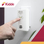 Kidde Carbon Monoxide Detector, Plug in Wall with AA Battery Backup, Test-Hush Button & Fire Extinguisher for Home, 1-A:10-B:C, Dry Chemical Extinguisher, Red, Mounting Bracket Included