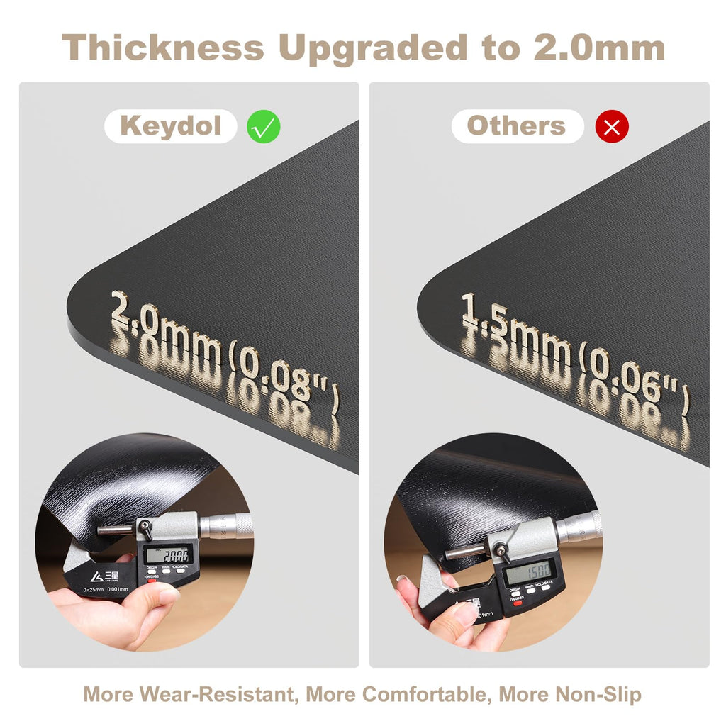 [Thickened to 2.0mm]60"x 75" Office Chair Floor Mat for Hardwood, Vinyl Computer Floor Mat, Anti-Slip Desk Floor Mat for Hardwood, Easy to Clean Office Chair Floor Protector, Durable Rolling Chair Mat
