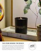 Benevolence LA Bergamot & Jasmine Scented Candles | Jar Candle Black, 6 Oz Spring Scented Candles, Manly Candles for Men | Scented Candle for Men, Jasmine Candle, Aromatherapy Candles for Women