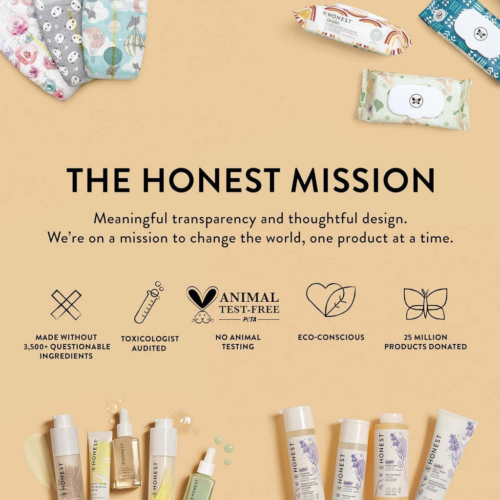The Honest Company Baby Shampoo, Body Wash & Conditioner Duo, 2-in-1 Cleansing, Silicone-Free, Naturally Derived, Lavender Calm Scent, 20 fl oz