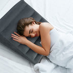 USHMA Inflatable Wedge Pillow, Portable Travel Wedge Pillow, Fast Inflation & Deflation Inflatable Wedge Pillows for Travel, Blow Up Wedge Pillow Suitable for Travel Home Sleeping Back Knee Bed