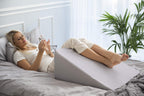 PLANETOFBAMBOO Bamboo Viscose top Layer Replacement Wedge Pillow Cover (24 x 24 x 10) with Zipper - Sweat-Absorbent, Moisture-Wicking, Odor-Free Wedge Pillow Case (Gray)