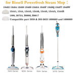 8 Pack Replacement Steam Mop Pads for Bissell Powerfresh Steam Mop 1940 1440 1544 1806 2075 Series, Model 19402 19404 19408 19409 1940a 1940f 1940q 1940t 1940w B0006 B0017, Washable Cleaning Pads