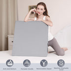 Bed Wedge Pillow for Sleeping 7.5" Memory Foam Wedge Pillow for After Surgery Triangle Pillow Wedge for Acid Reflux Snoring Heartburn GERD Back Support Leg Elevation, Removable Washable Cover - Gray