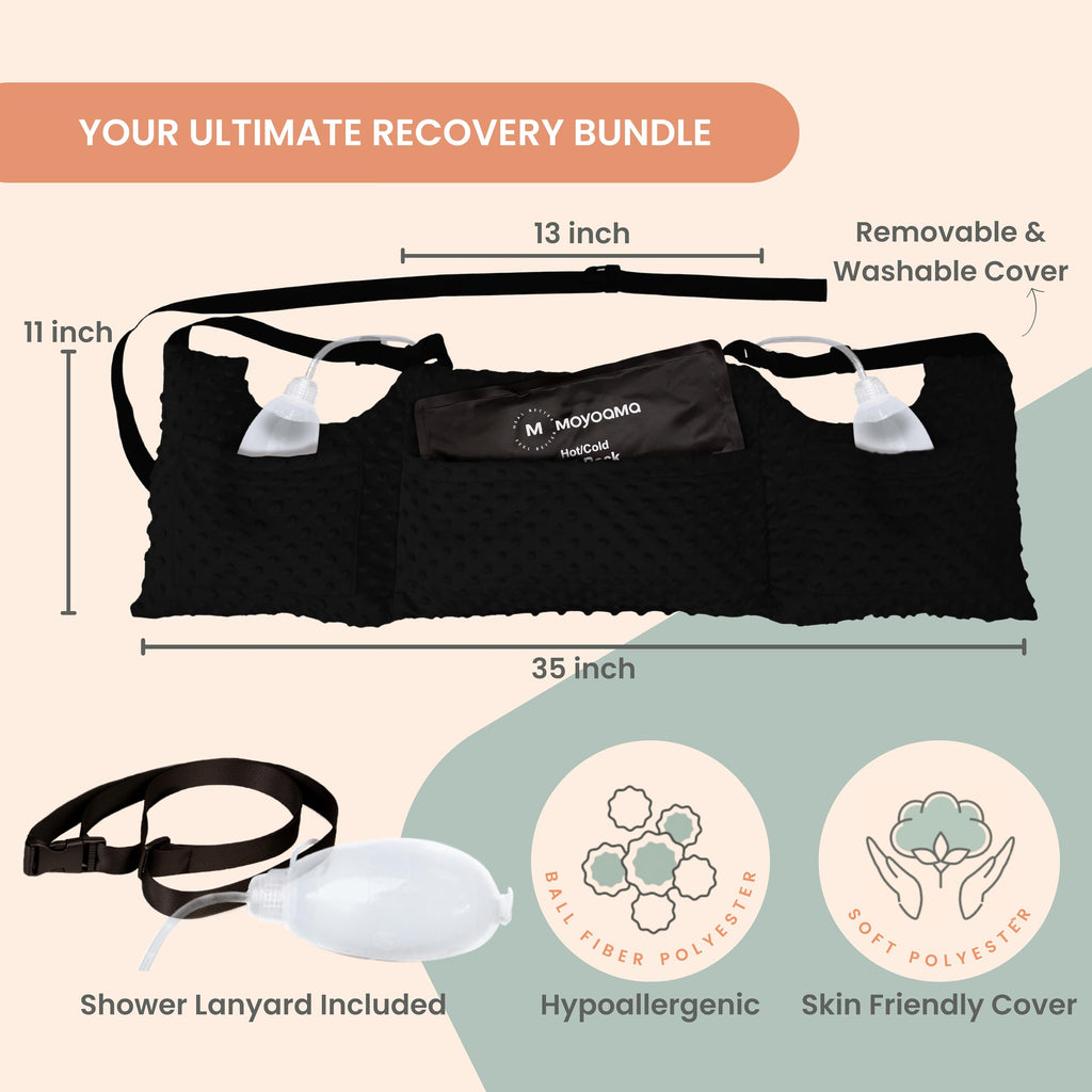 MOYOAMA Post Mastectomy Pillow - Mastectomy Pillows Post Op, Breast Pillow for Breast Surgery Recovery Supplies and Lumpectomy Recovery Supplies, After Mastectomy Must Haves, Breast Reduction Pillow